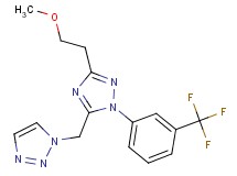 1-({3-(2-methoxyethyl)-1-[3-(trifluoromethyl)phenyl]-1H-1,2,4-triazol-5-yl}methyl)-1H-1,2,3-triazole