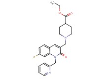 ethyl 1-{[7-fluoro-2-oxo-1-(2-pyridinylmethyl)-1,2-dihydro-3-quinolinyl]methyl}-4-piperidinecarboxylate