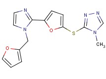 3-({5-[1-(2-furylmethyl)-1H-imidazol-2-yl]-2-furyl}thio)-4-methyl-4H-1,2,4-triazole