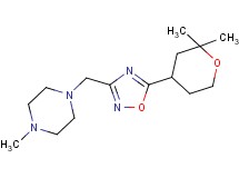 1-{[5-(2,2-dimethyltetrahydro-2H-pyran-4-yl)-1,2,4-oxadiazol-3-yl]methyl}-4-methylpiperazine