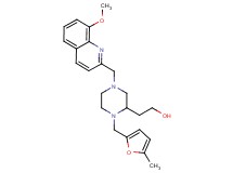 2-{4-[(8-methoxy-2-quinolinyl)methyl]-1-[(5-methyl-2-furyl)methyl]-2-piperazinyl}ethanol