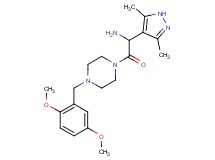 2-[4-(2,5-dimethoxybenzyl)piperazin-1-yl]-1-(3,5-dimethyl-1H-pyrazol-4-yl)-2-oxoethanamine