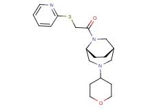 (1S*,5R*)-6-[(pyridin-2-ylthio)acetyl]-3-(tetrahydro-2H-pyran-4-yl)-3,6-diazabicyclo[3.2.2]nonane