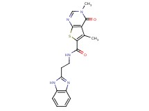 N-[2-(1H-benzimidazol-2-yl)ethyl]-3,5-dimethyl-4-oxo-3,4-dihydrothieno[2,3-d]pyrimidine-6-carboxamide