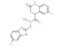 6-fluoro-N-[(6-fluoro-1H-benzimidazol-2-yl)methyl]-N-methyl-2-oxo-1,2,3,4-tetrahydroquinoline-4-carboxamide