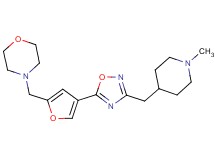 4-[(4-{3-[(1-methyl-4-piperidinyl)methyl]-1,2,4-oxadiazol-5-yl}-2-furyl)methyl]morpholine