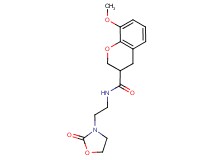 8-methoxy-N-[2-(2-oxo-1,3-oxazolidin-3-yl)ethyl]chromane-3-carboxamide