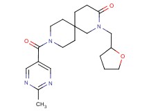 9-[(2-methylpyrimidin-5-yl)carbonyl]-2-(tetrahydrofuran-2-ylmethyl)-2,9-diazaspiro[5.5]undecan-3-one