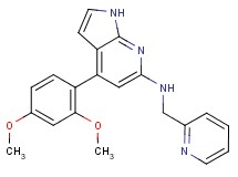 4-(2,4-dimethoxyphenyl)-N-(pyridin-2-ylmethyl)-1H-pyrrolo[2,3-b]pyridin-6-amine