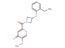 2-{[3-(2-ethylphenoxy)-1-azetidinyl]carbonyl}-5-methoxy-4H-pyran-4-one