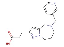 3-[5-(3-pyridinylmethyl)-5,6,7,8-tetrahydro-4H-pyrazolo[1,5-a][1,4]diazepin-2-yl]propanoic acid