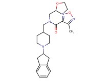 N-{[1-(2,3-dihydro-1H-inden-2-yl)-4-piperidinyl]methyl}-4-methyl-N-(tetrahydro-2-furanylmethyl)-1,2,5-oxadiazole-3-carboxamide