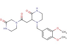 4-(3,4-dimethoxybenzyl)-3-[2-oxo-2-(3-oxo-1-piperazinyl)ethyl]-2-piperazinone