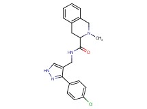 N-{[3-(4-chlorophenyl)-1H-pyrazol-4-yl]methyl}-2-methyl-1,2,3,4-tetrahydro-3-isoquinolinecarboxamide