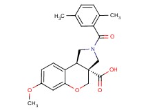 (3aR*,9bR*)-2-(2,5-dimethylbenzoyl)-7-methoxy-1,2,3,9b-tetrahydrochromeno[3,4-c]pyrrole-3a(4H)-carboxylic acid