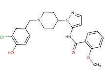 N-{1-[1-(3-chloro-4-hydroxybenzyl)-4-piperidinyl]-1H-pyrazol-5-yl}-2-methoxybenzamide