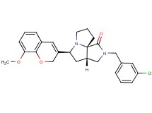 (3aS*,5S*,9aS*)-2-(3-chlorobenzyl)-5-(8-methoxy-2H-chromen-3-yl)hexahydro-7H-pyrrolo[3,4-g]pyrrolizin-1(2H)-one