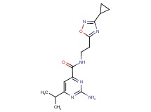 2-amino-N-[2-(3-cyclopropyl-1,2,4-oxadiazol-5-yl)ethyl]-6-isopropylpyrimidine-4-carboxamide
