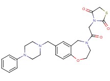 3-{2-oxo-2-[7-[(4-phenyl-1-piperazinyl)methyl]-2,3-dihydro-1,4-benzoxazepin-4(5H)-yl]ethyl}-1,3-thiazolidine-2,4-dione