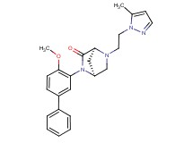 (1S*,4S*)-2-(4-methoxy-3-biphenylyl)-5-[2-(5-methyl-1H-pyrazol-1-yl)ethyl]-2,5-diazabicyclo[2.2.1]heptan-3-one