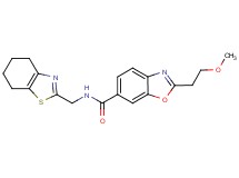 2-(2-methoxyethyl)-N-(4,5,6,7-tetrahydro-1,3-benzothiazol-2-ylmethyl)-1,3-benzoxazole-6-carboxamide