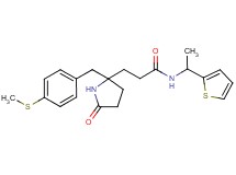 3-{2-[4-(methylthio)benzyl]-5-oxo-2-pyrrolidinyl}-N-[1-(2-thienyl)ethyl]propanamide