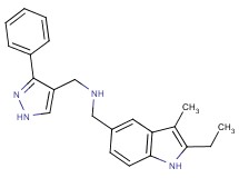 1-(2-ethyl-3-methyl-1H-indol-5-yl)-N-[(3-phenyl-1H-pyrazol-4-yl)methyl]methanamine