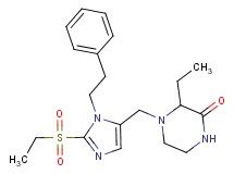 3-ethyl-4-{[2-(ethylsulfonyl)-1-(2-phenylethyl)-1H-imidazol-5-yl]methyl}-2-piperazinone