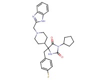 5-[1-(1H-benzimidazol-2-ylmethyl)-4-piperidinyl]-3-cyclopentyl-5-(4-fluorobenzyl)-2,4-imidazolidinedione
