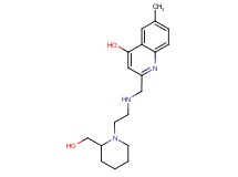 2-[({2-[2-(hydroxymethyl)piperidin-1-yl]ethyl}amino)methyl]-6-methylquinolin-4-ol