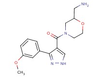 1-(4-{[3-(3-methoxyphenyl)-1H-pyrazol-4-yl]carbonyl}morpholin-2-yl)methanamine