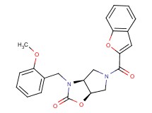 (3aS*,6aR*)-5-(1-benzofuran-2-ylcarbonyl)-3-(2-methoxybenzyl)hexahydro-2H-pyrrolo[3,4-d][1,3]oxazol-2-one
