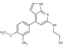 2-{[4-(4-methoxy-3-methylphenyl)-1H-pyrrolo[2,3-b]pyridin-6-yl]amino}ethanol
