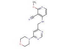2-methoxy-4-({[6-(4-morpholinyl)-4-pyrimidinyl]methyl}amino)nicotinonitrile