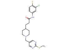 N-(3-chloro-4-fluorophenyl)-3-(1-{[2-(methylthio)-5-pyrimidinyl]methyl}-4-piperidinyl)propanamide