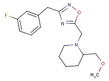 1-{[3-(3-fluorobenzyl)-1,2,4-oxadiazol-5-yl]methyl}-2-(methoxymethyl)piperidine