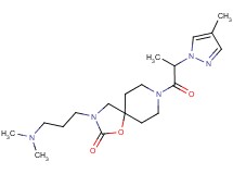 3-[3-(dimethylamino)propyl]-8-[2-(4-methyl-1H-pyrazol-1-yl)propanoyl]-1-oxa-3,8-diazaspiro[4.5]decan-2-one
