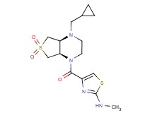 4-{[(4aS*,7aR*)-4-(cyclopropylmethyl)-6,6-dioxidohexahydrothieno[3,4-b]pyrazin-1(2H)-yl]carbonyl}-N-methyl-1,3-thiazol-2-amine