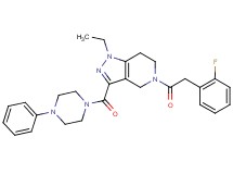 1-ethyl-5-[(2-fluorophenyl)acetyl]-3-[(4-phenyl-1-piperazinyl)carbonyl]-4,5,6,7-tetrahydro-1H-pyrazolo[4,3-c]pyridine
