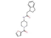 2-(2,3-dihydro-1H-inden-1-yl)-N-[1-(2-furoyl)piperidin-4-yl]acetamide