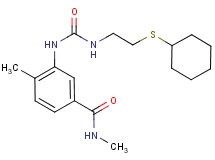 3-[({[2-(cyclohexylthio)ethyl]amino}carbonyl)amino]-N,4-dimethylbenzamide