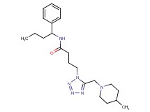 4-{5-[(4-methyl-1-piperidinyl)methyl]-1H-tetrazol-1-yl}-N-(1-phenylbutyl)butanamide
