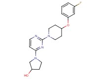 1-{2-[4-(3-fluorophenoxy)-1-piperidinyl]-4-pyrimidinyl}-3-pyrrolidinol