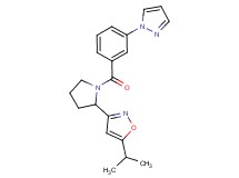 5-isopropyl-3-{1-[3-(1H-pyrazol-1-yl)benzoyl]-2-pyrrolidinyl}isoxazole
