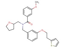 3-methoxy-N-(tetrahydro-2-furanylmethyl)-N-{3-[2-(2-thienyl)ethoxy]benzyl}benzamide
