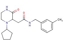 2-(1-cyclopentyl-3-oxo-2-piperazinyl)-N-(3-methylbenzyl)acetamide