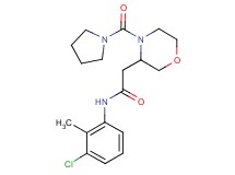 N-(3-chloro-2-methylphenyl)-2-[4-(1-pyrrolidinylcarbonyl)-3-morpholinyl]acetamide