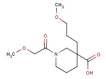 1-(methoxyacetyl)-3-(3-methoxypropyl)-3-piperidinecarboxylic acid