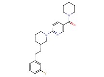 2-{3-[2-(3-fluorophenyl)ethyl]-1-piperidinyl}-5-(1-piperidinylcarbonyl)pyridine