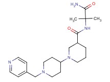 N-(2-amino-1,1-dimethyl-2-oxoethyl)-1'-(pyridin-4-ylmethyl)-1,4'-bipiperidine-3-carboxamide